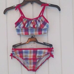 Girls Gymboree madras 2 pc swimsuit